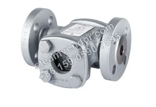 Gestra VK16 steam trap sight glass, three-quarter view