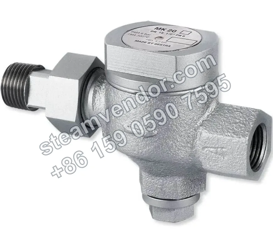 Gestra MK20 membrane steam trap, 3/8" and 1/2" angle pattern