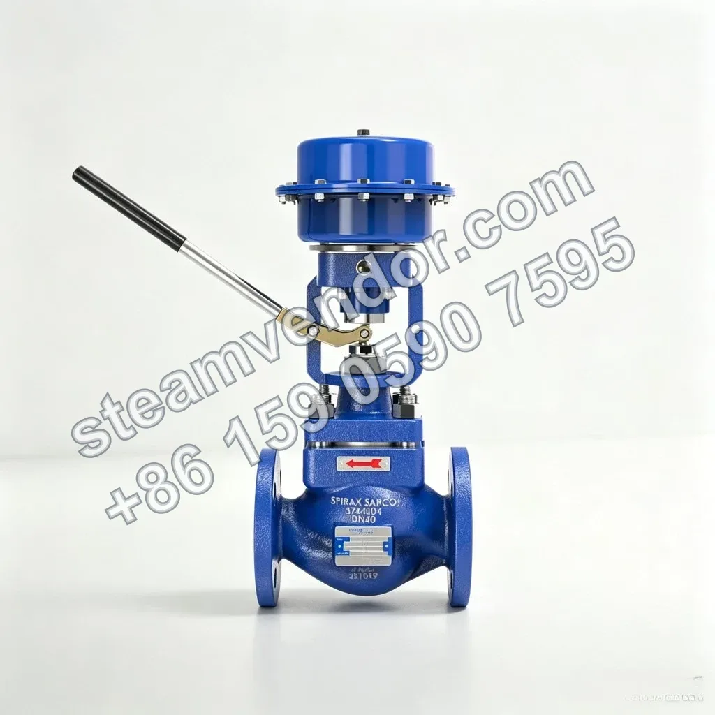 Side product view of the Spirax Sarco ABV40i pneumatic boiler blowdown ball valve
