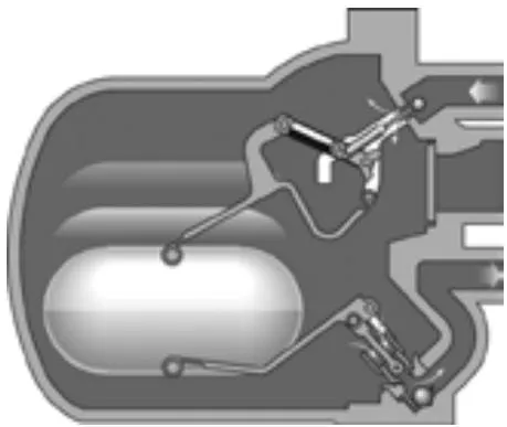 APT operation Step 4, showing the motive steam inlet opening to discharge condensate