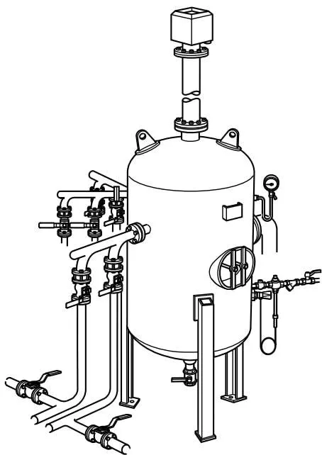 BDV60 blowdown vessel schematic