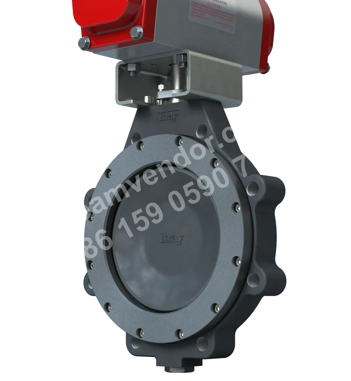 McCannalok S41 metal-seated butterfly valve with S92/SZ119 actuator