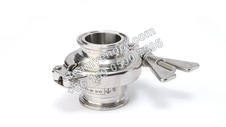 BT6-B Clean Steam Trap with Balanced Pressure, sanitary clamp connection detail