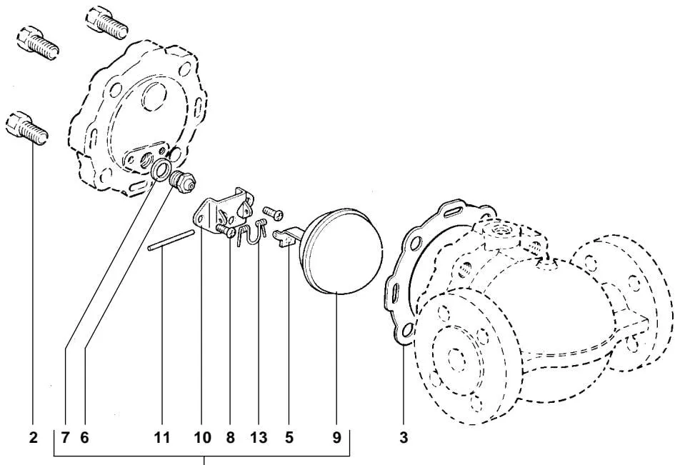 CA14/CA14S flanged-connection spare parts drawing - Figure 10 Figure 10 CA14 and CA14S flanged-connection main valve assembly and spare parts drawing