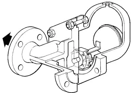 CA14S flanged connection, Figure 4 CA14S large-size flanged connection dimensional drawing