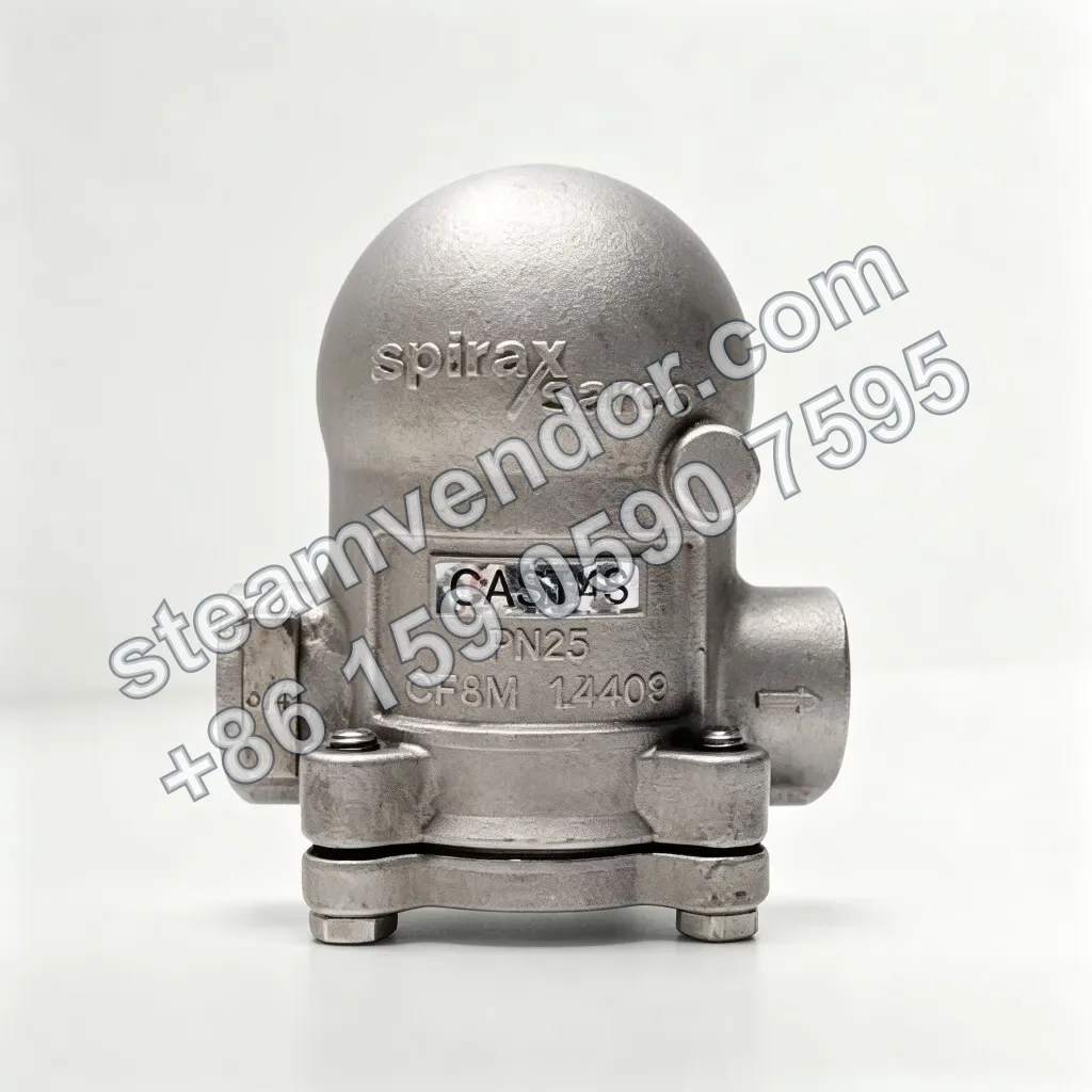 CAS14S Austenitic Stainless Steel Ball Float Air and Gas Trap, Front View | Spirax Sarco