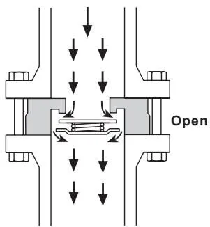 Disc check valve operating principle
