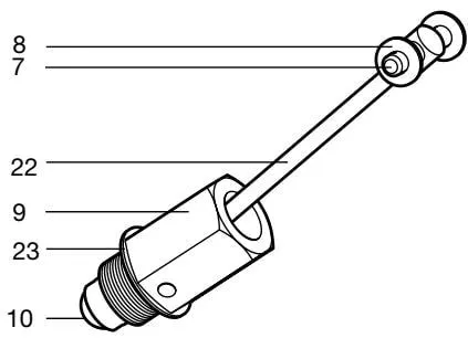 E steam trap and outlet check valve mechanism diagram