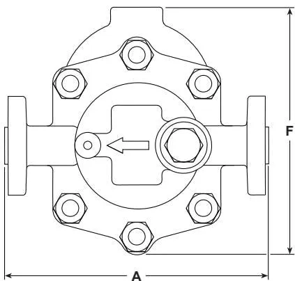 Flanged dimensions diagram 1