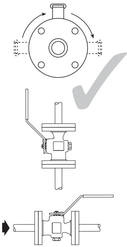 Installation arrangement for gases