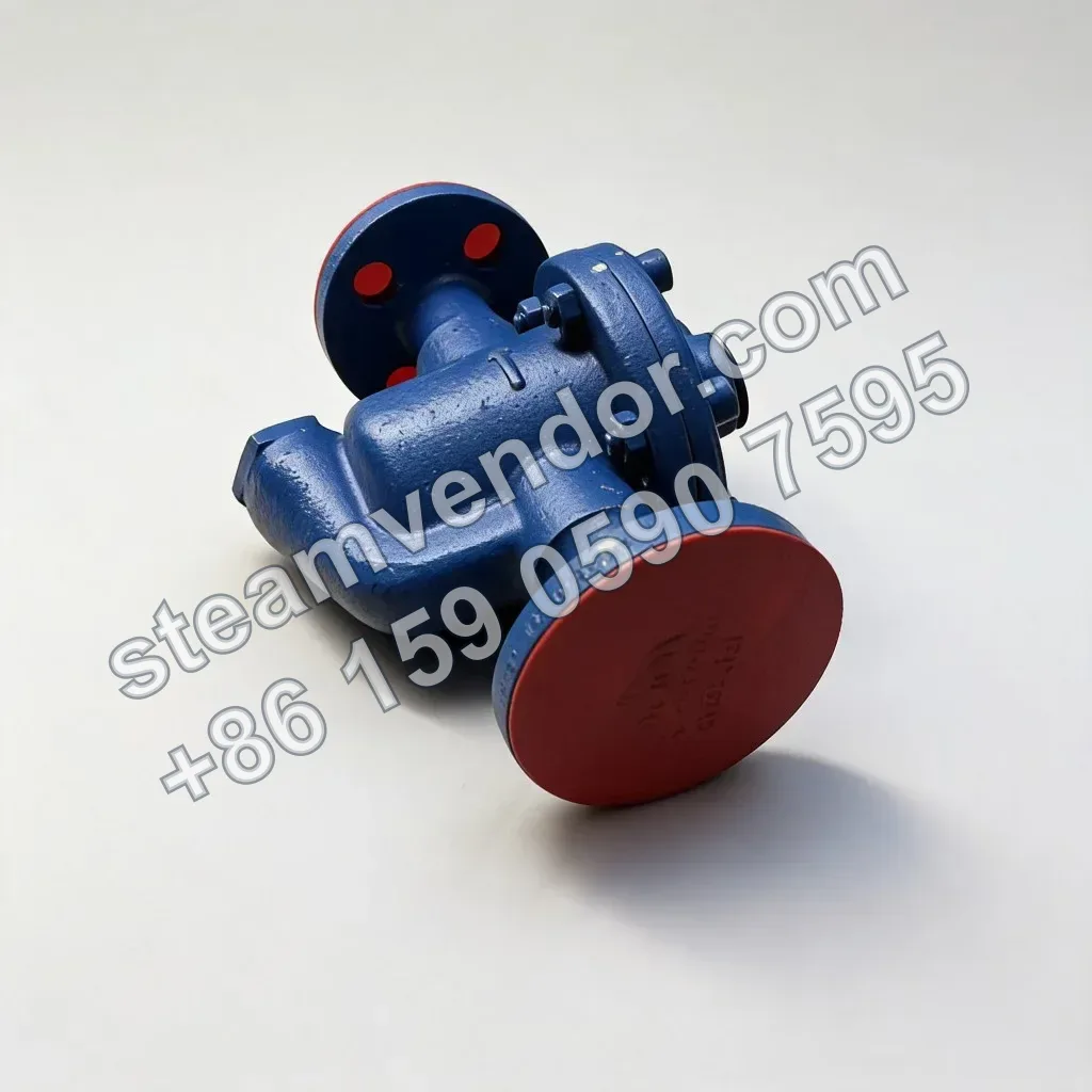 Spirax Sarco HM34 inverted bucket steam trap, three-quarter angle