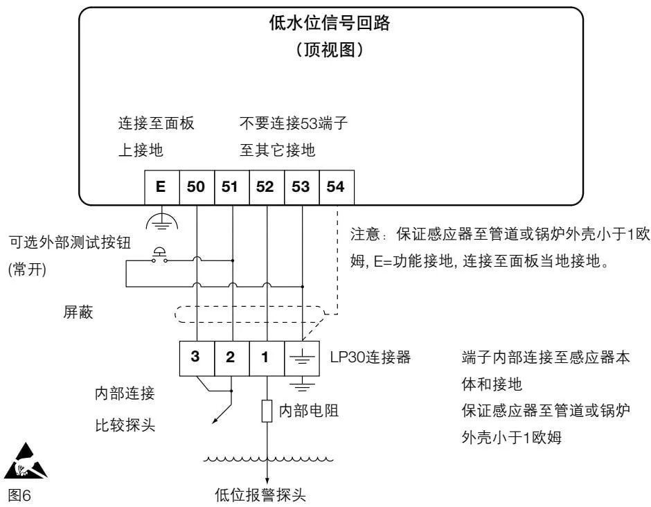 Low water level signal circuit and UL LP30 and LP31 wiring diagram