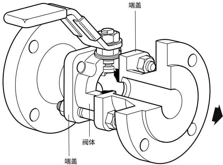 M10S flanged connection illustration