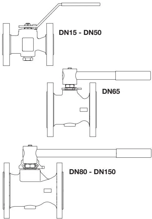 M21 Si ISO and M21 Vi ISO Ball Valve Diagram