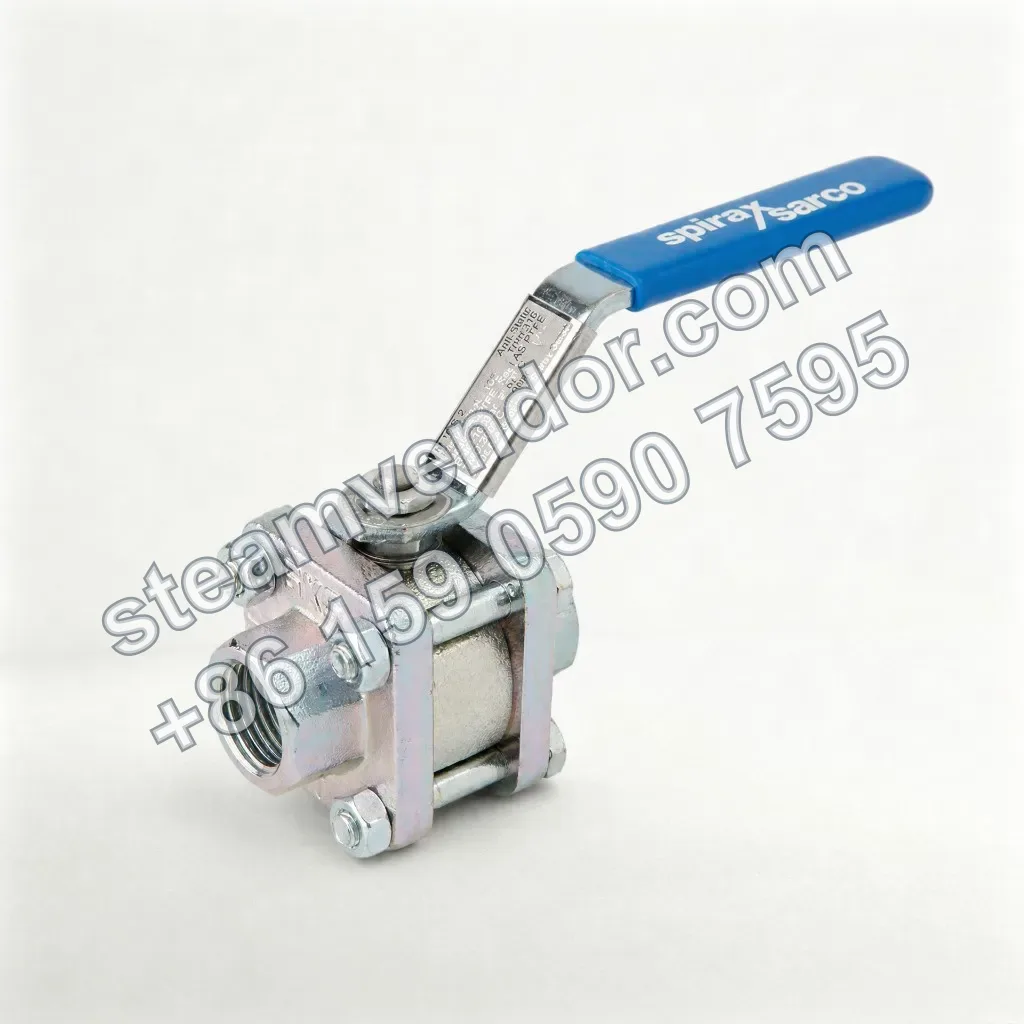 Spirax Sarco M70i ISO hygienic ball valve nameplate
