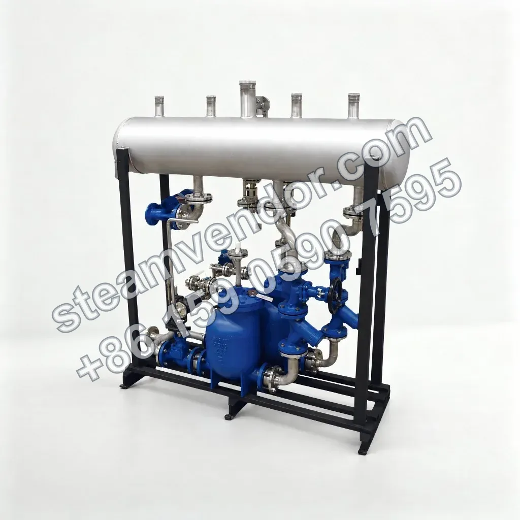 Spirax Sarco MFP14-PPU open combined condensate recovery pump set, twin-pump assembly