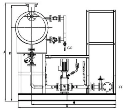 Connection Port Sizes and Dimensions Diagram