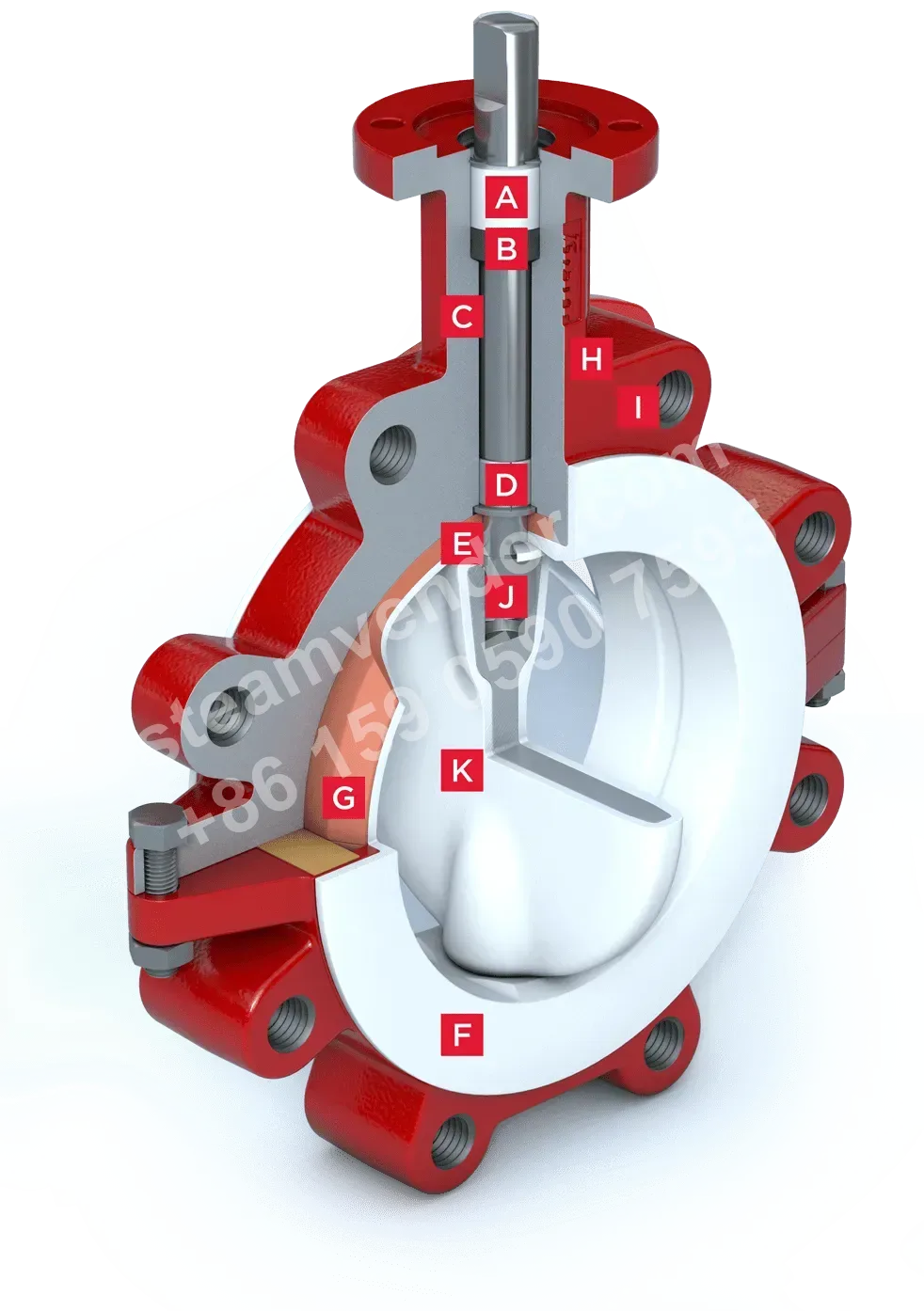 PTFE Lined Butterfly Valve S22-23 Features