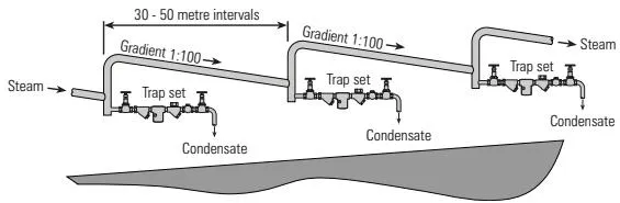 Steam main drainage schematic