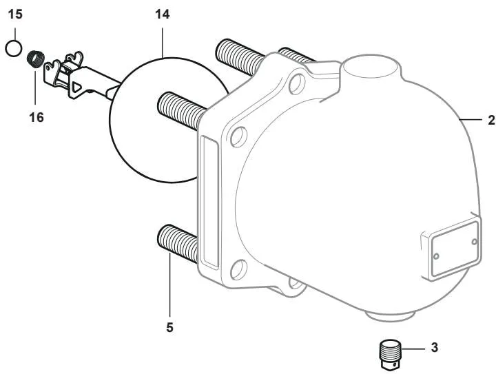 Valve seat and discharge assembly diagram